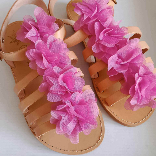 Χειροποίητα δερμάτινα παιδικά σανδάλια