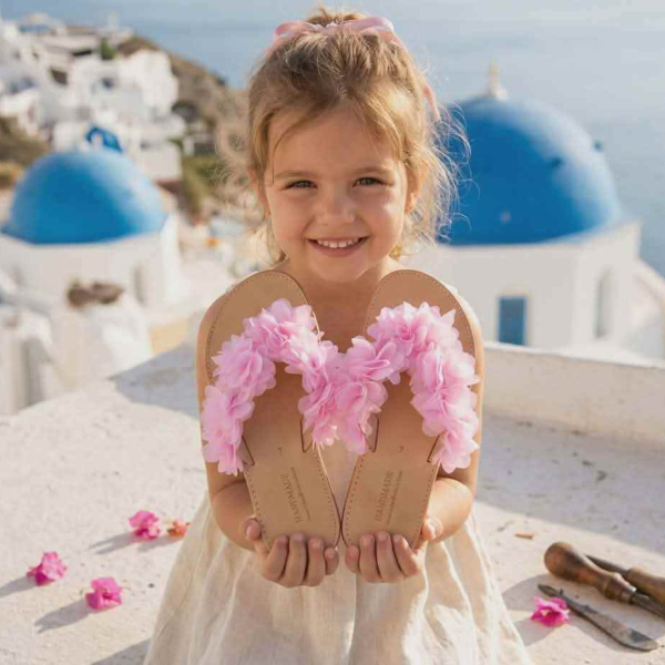 Χειροποίητα δερμάτινα παιδικά σανδάλια